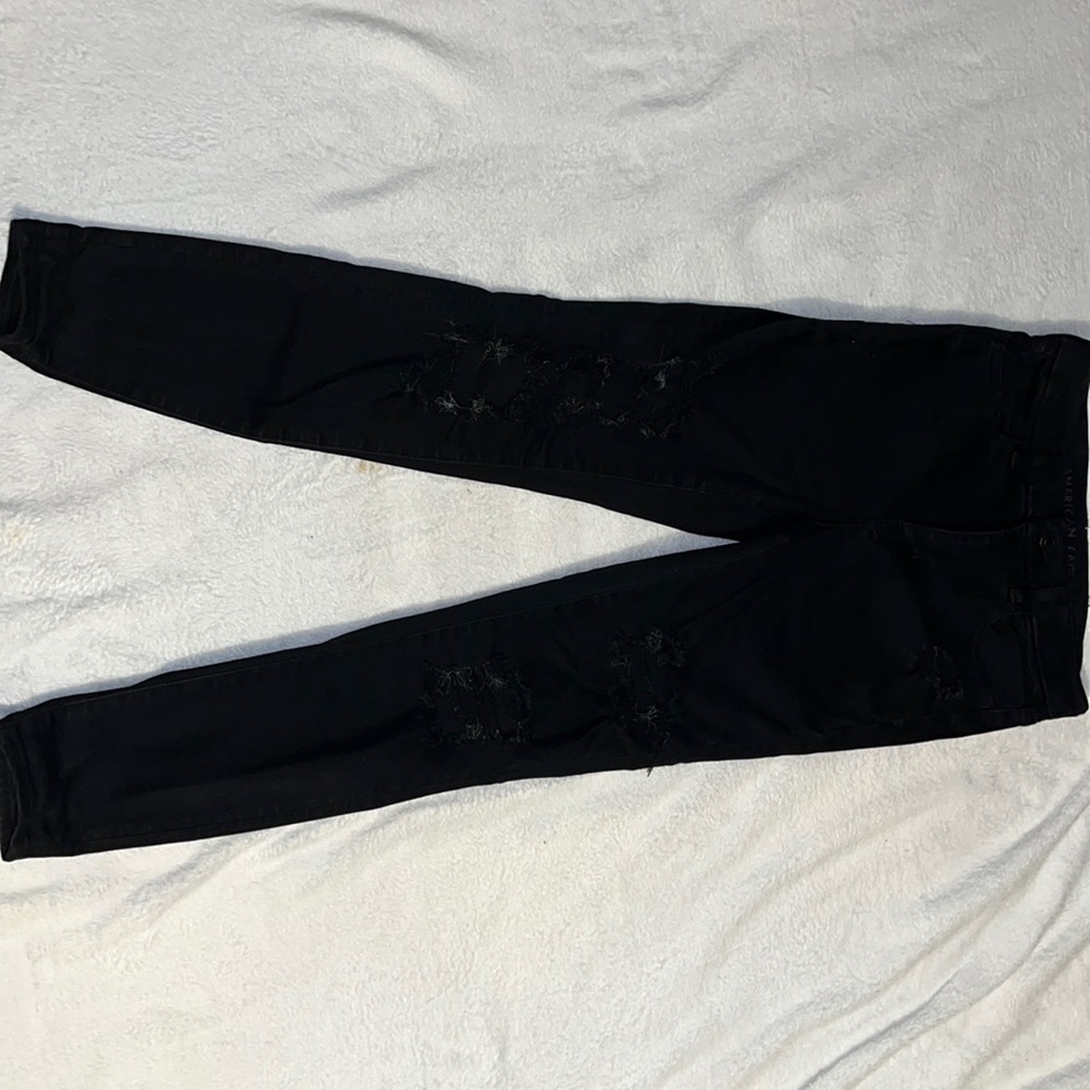 American Eagle Outfitters / Black Ripped Denim Jeans